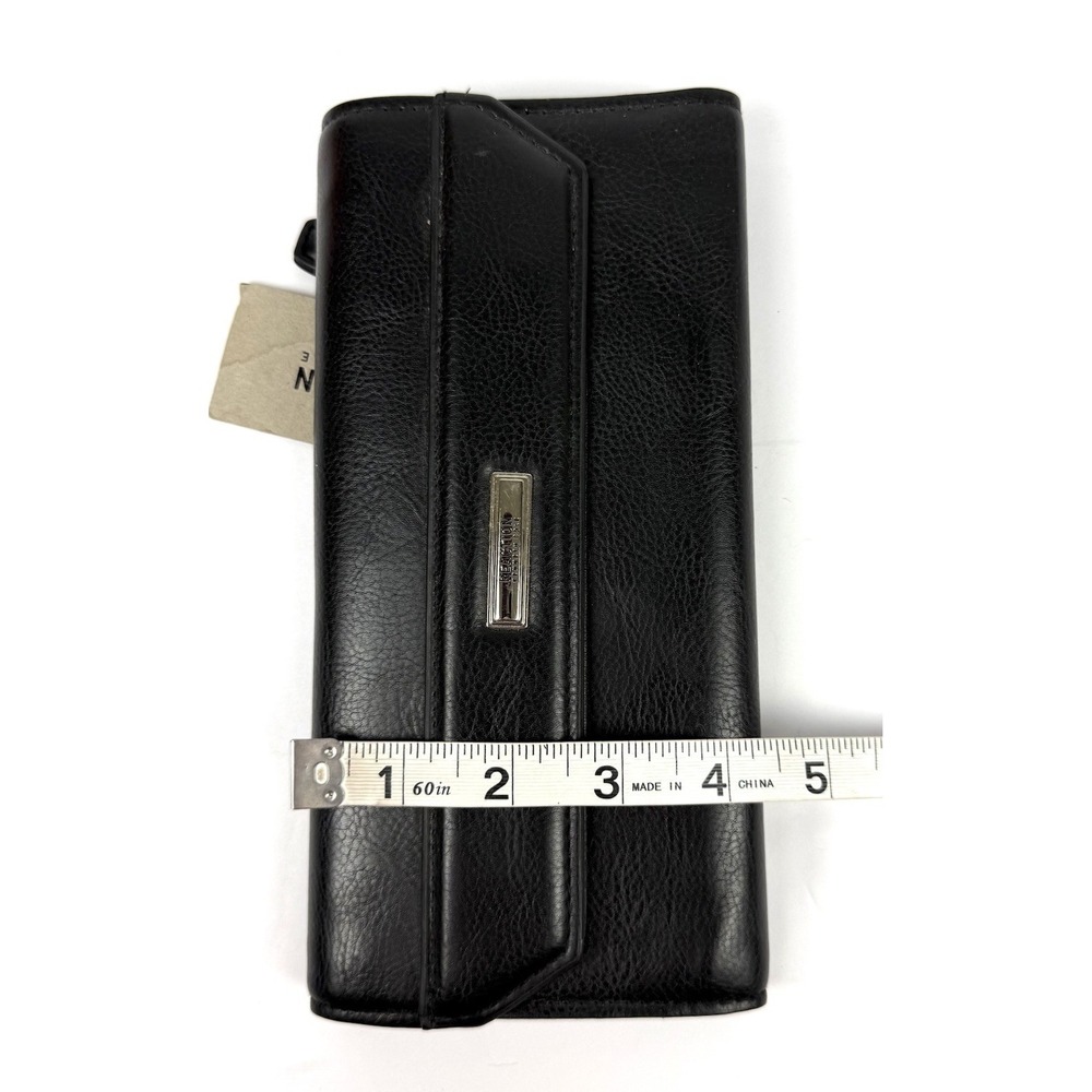 Kenneth Cole Reaction Wallet Black Faux Leather Trifold Wallet Womens Brand‎ New - Picture 10 of 10